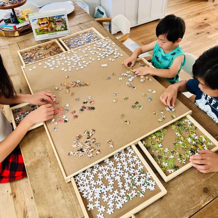 This Puzzle Table Is The Perfect Screen-Free Family Activity