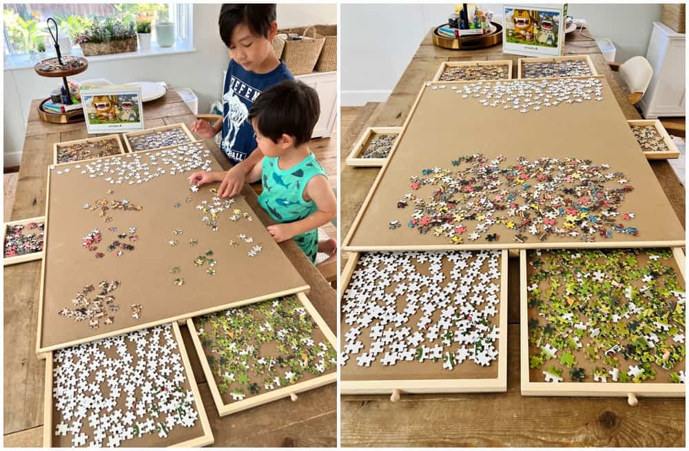 This Puzzle Table Is The Perfect Screen-Free Family Activity