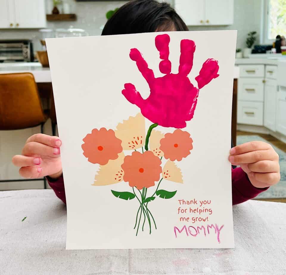 Mother's Day Handprint Art - Make Mom These Sweet Handprint Flowers!