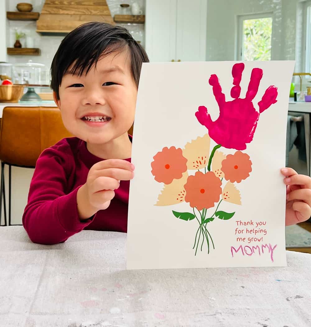 Happy Mothers Day Handprint Craft Art Flower Bunch Mom Mum Kids – PRINT ...