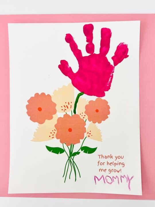 Mother's Day Handprint Art - Make Mom These Sweet Handprint Flowers!