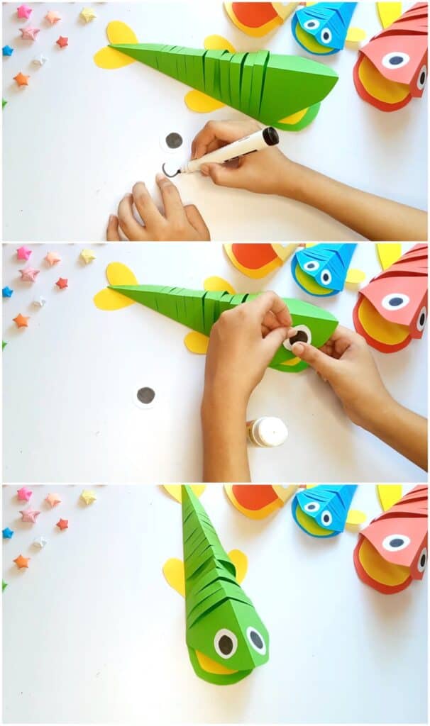 How To Make a Moving Paper Fish Craft Step By Step