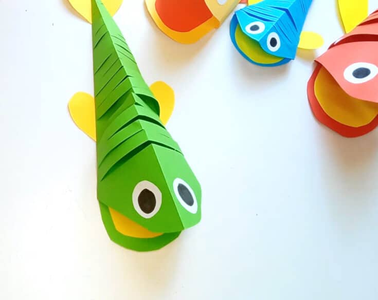 How To Make a Moving Paper Fish Craft Step By Step