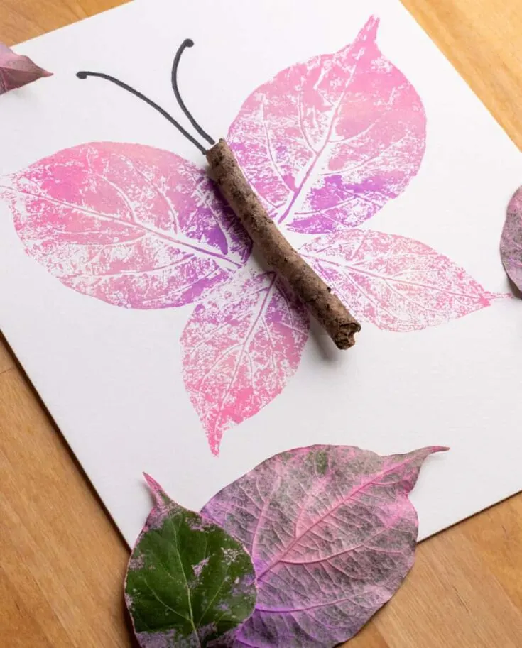 leaf butterfly craft