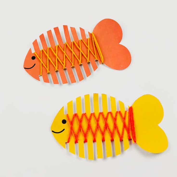 Fish Threading Activity - Preschool Fine Motor Skills