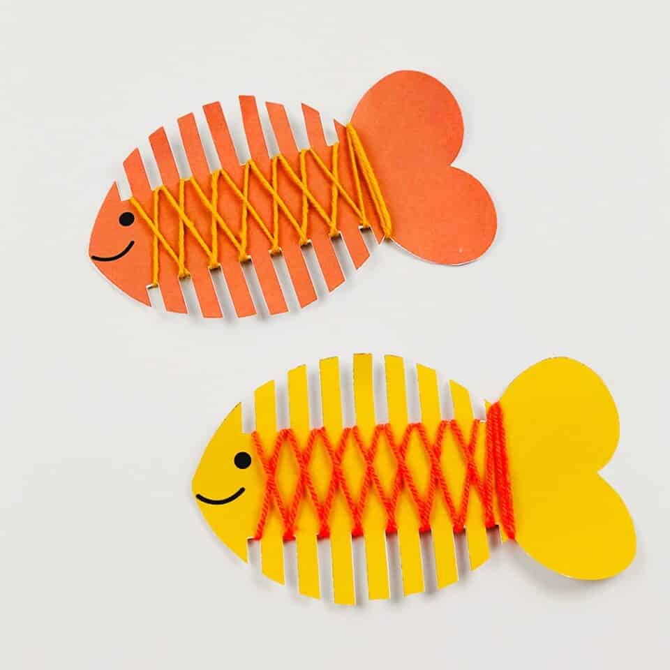 Fish Threading Activity - Preschool Fine Motor Skills