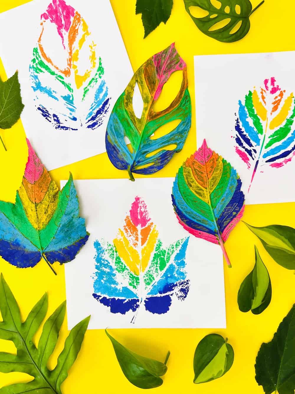 5 Minute Beautiful Leaf Prints Art (& 3 Secret Tips) - A Piece Of Rainbow