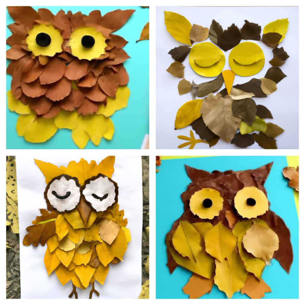 Fun Leaf Owl Craft for Kids to Make at Home