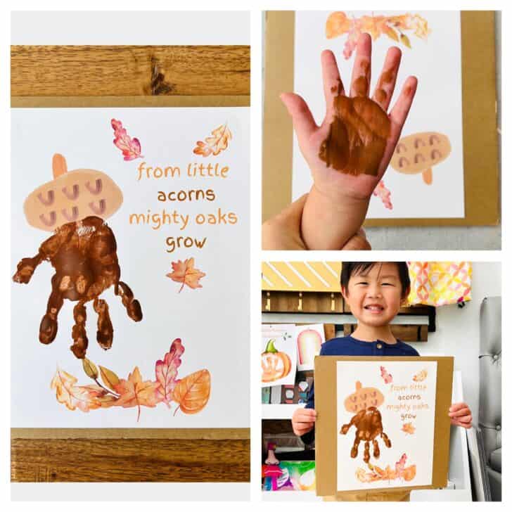 Acorn Handprint Art Is A Sweet Fall Keepsake Art For Kids