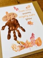 Acorn Handprint Art Is A Sweet Fall Keepsake Art For Kids