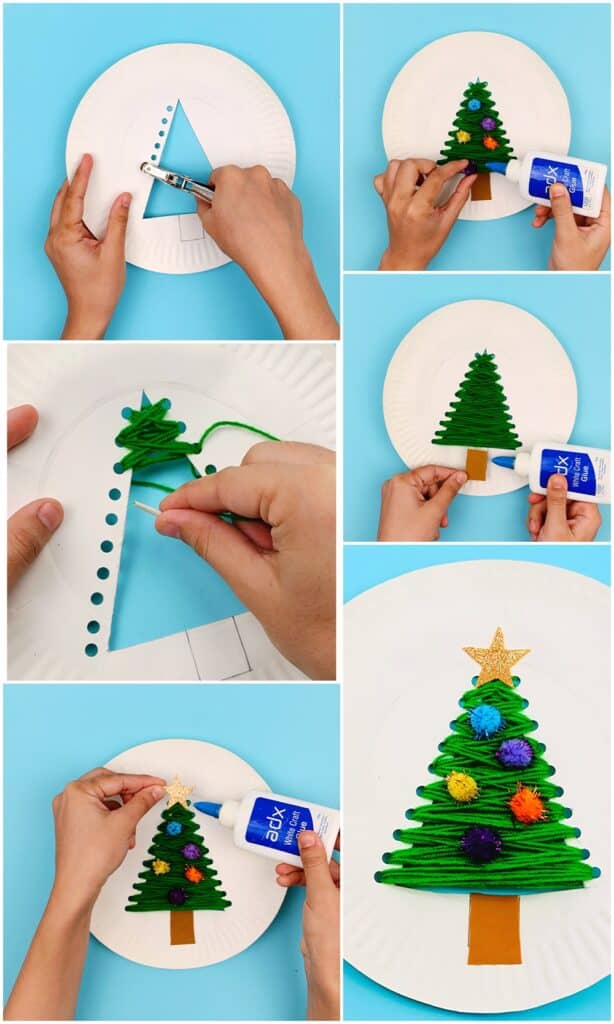 DIY Christmas Tree Paper Plate Craft – Idiom Studio