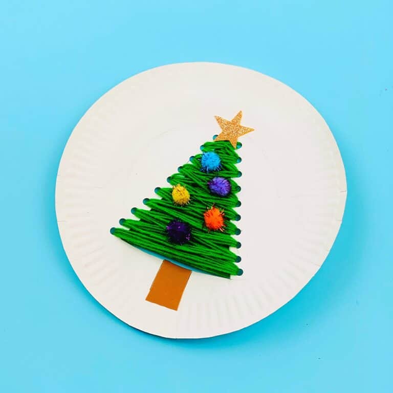 DIY Christmas Tree Paper Plate Craft