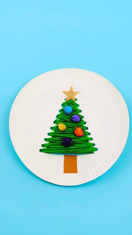 DIY Christmas Tree Paper Plate Craft