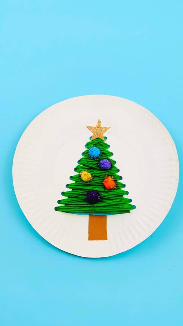 DIY Christmas Tree Paper Plate Craft