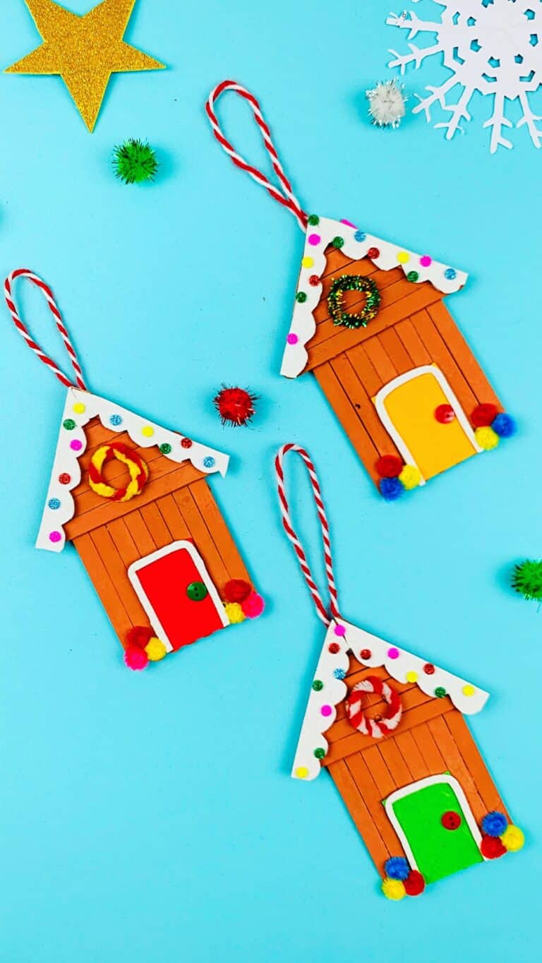 Gingerbread House Popsicle Stick Craft