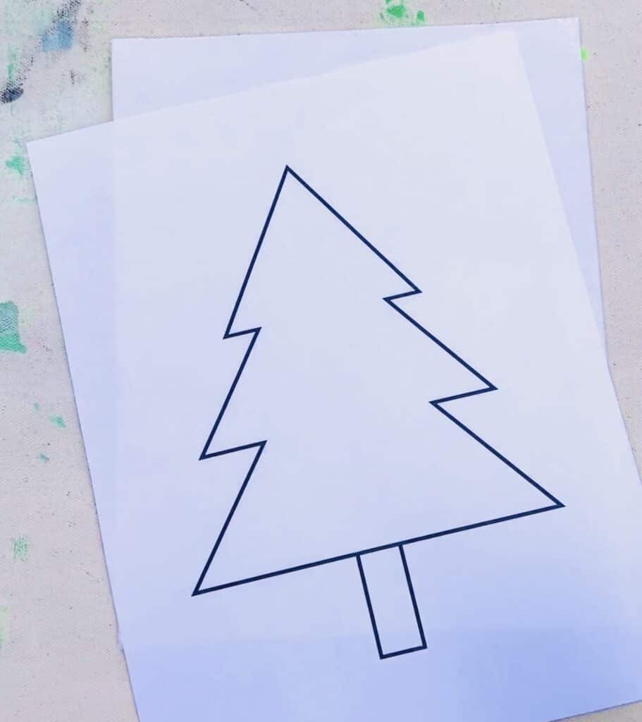 Watercolor Spray Paint Christmas Tree Art - Fun DIY Holiday Craft!