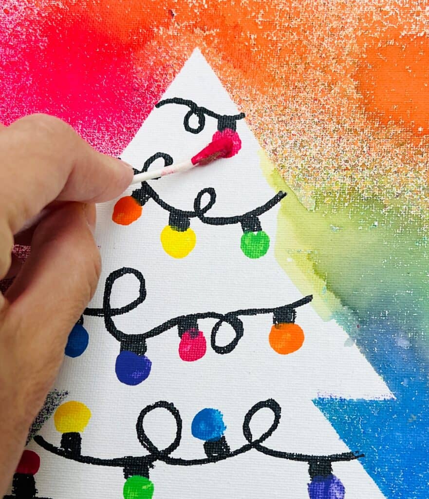 Watercolor Spray Paint Christmas Tree Art - Fun DIY Holiday Craft!