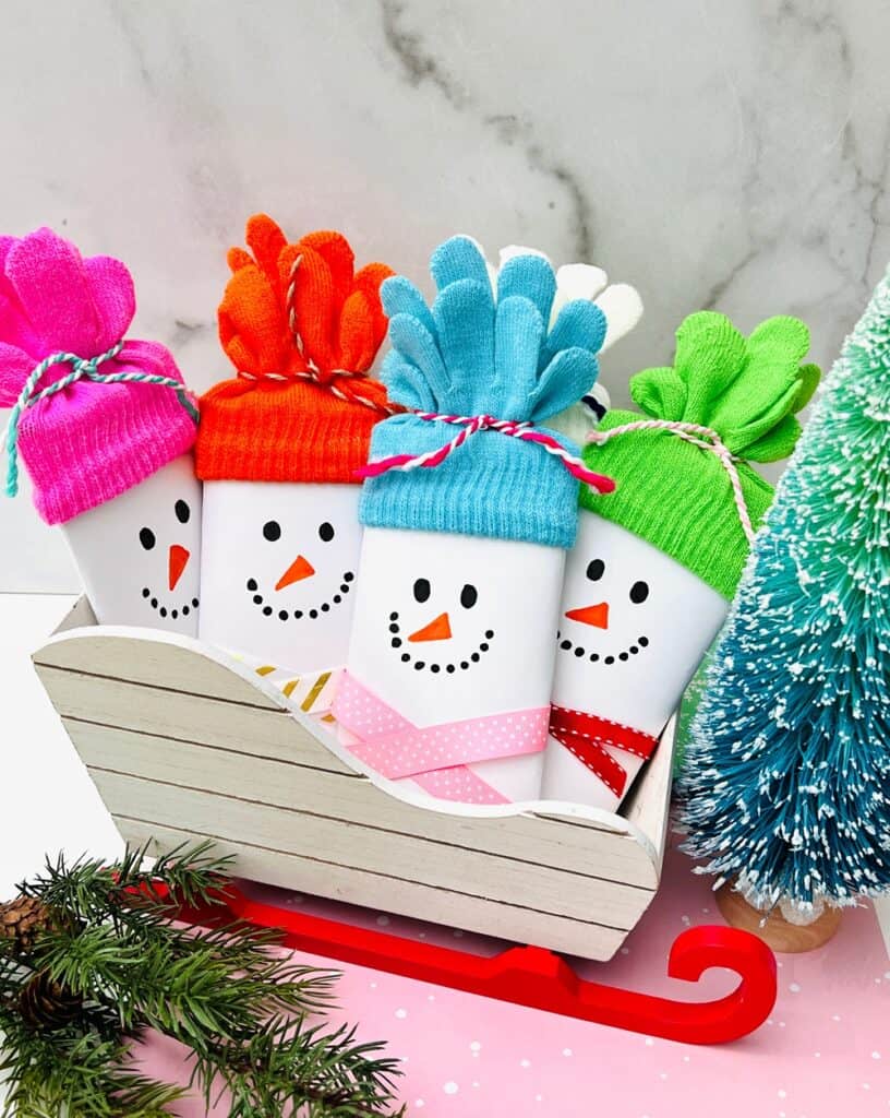 Snowman Chocolate Bars Make Cute and Easy Christmas Favors