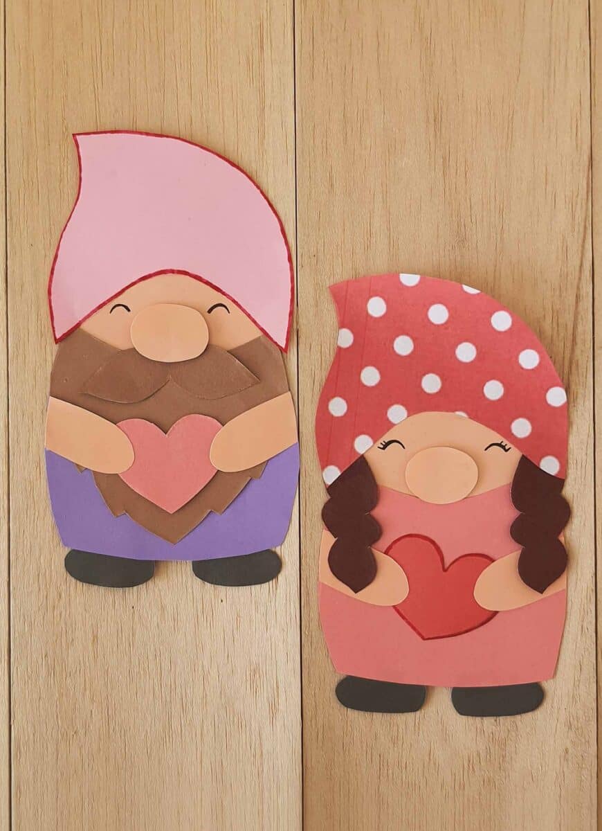 DIY Valentine Paper Gnome Craft for All Ages