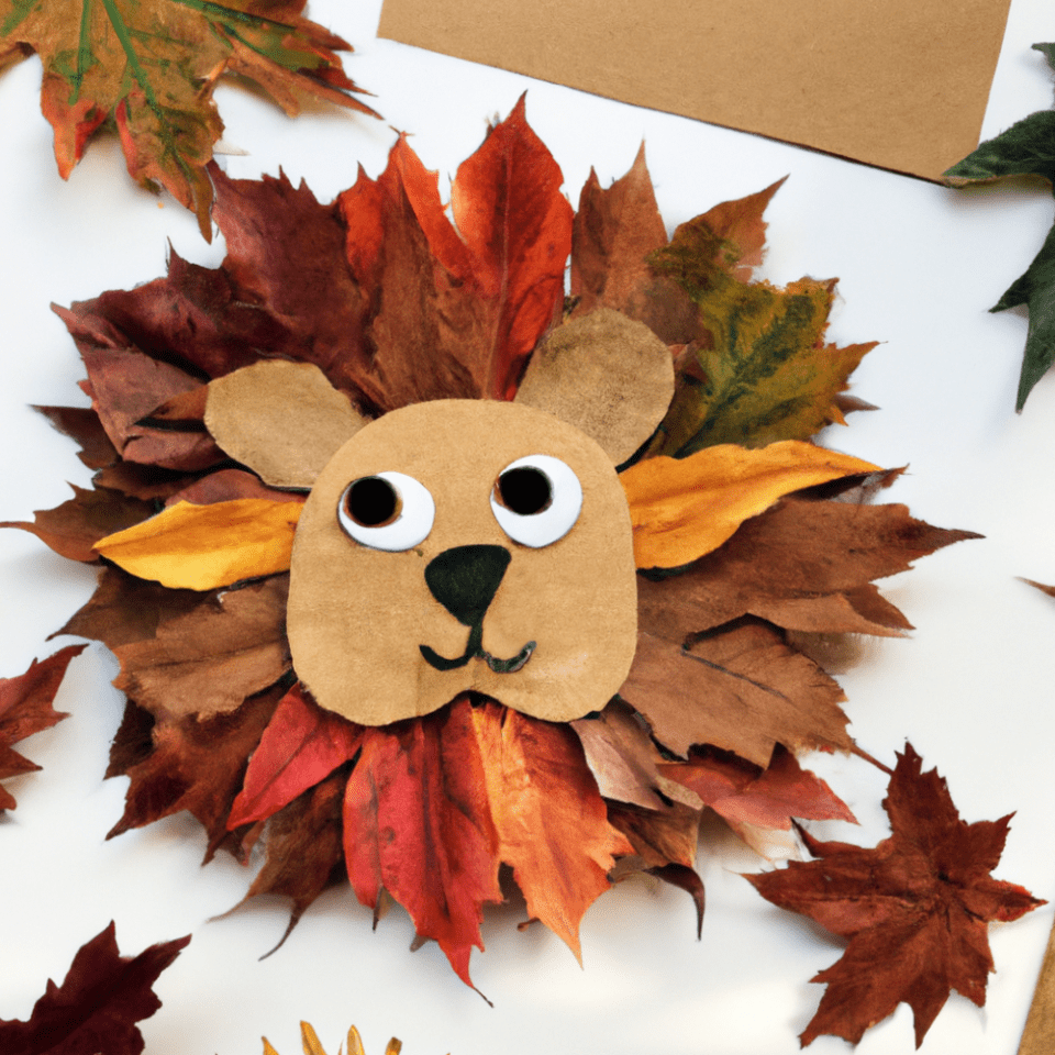 how-to-make-a-cute-lion-leaf-craft