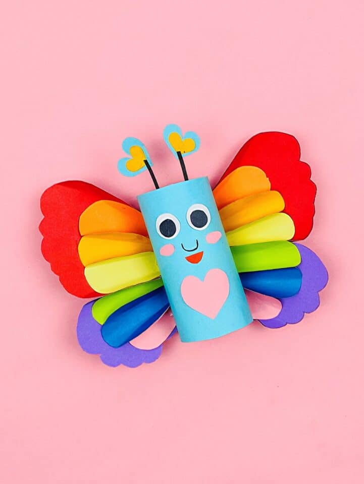 The Most Colorful Rainbow Toilet Paper Roll Butterfly