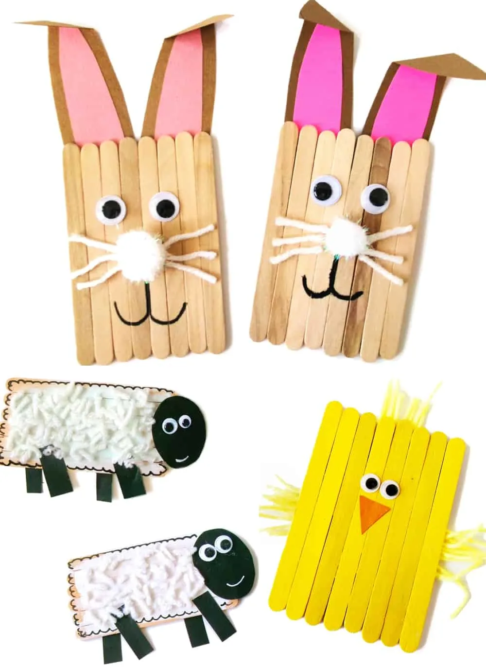 Easy Easter Popsicle Stick Craft - Craft Create Cook