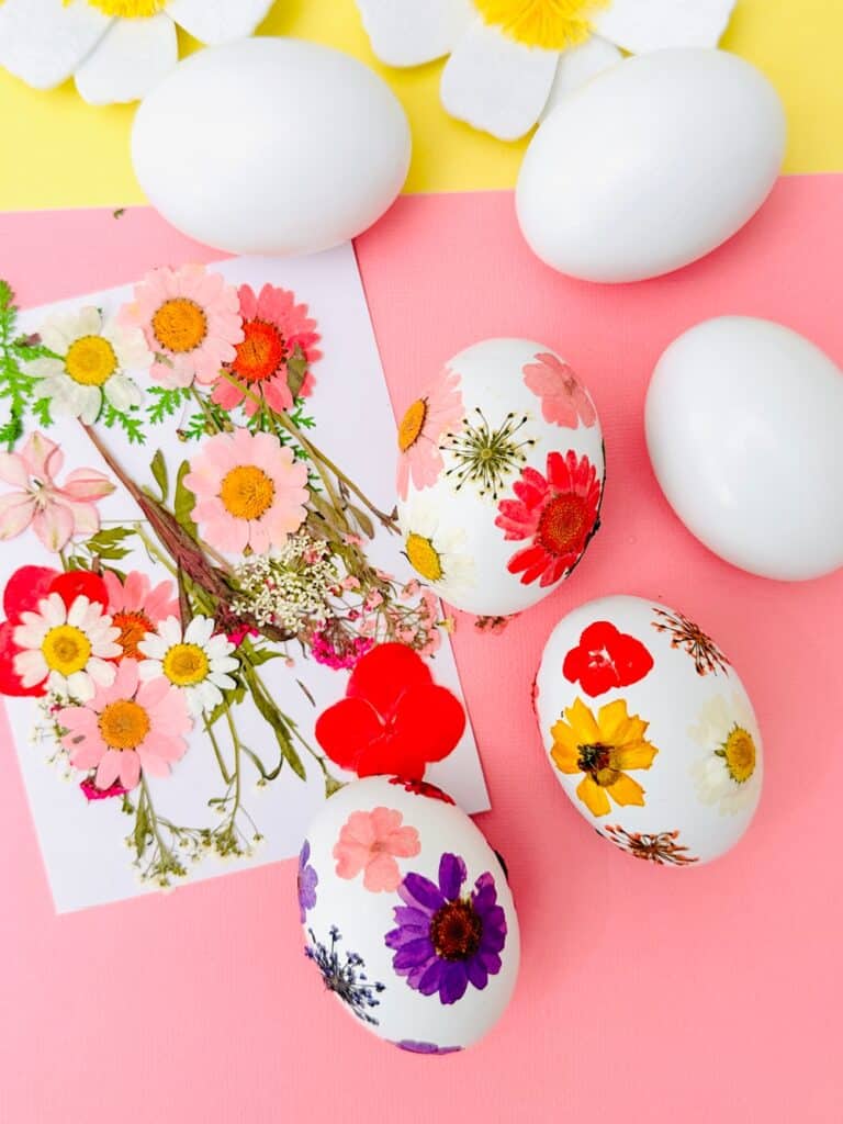 How to Make Stunning Flower Pressed Easter Eggs