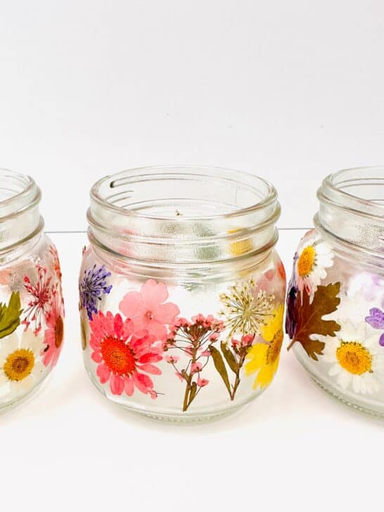 DIY Pressed Flower Jars Make a Stunning Spring Decor