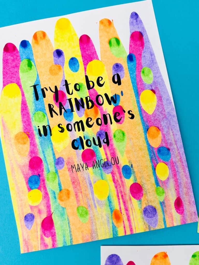 Create Rainbow Quotes Art With Our Printable