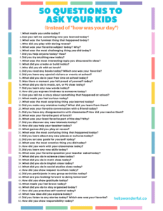 105 Questions To Ask Kids Other Than How Was Your Day