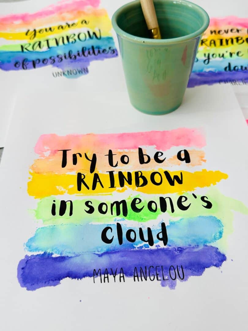 How to Create Easy Watercolor Word Art