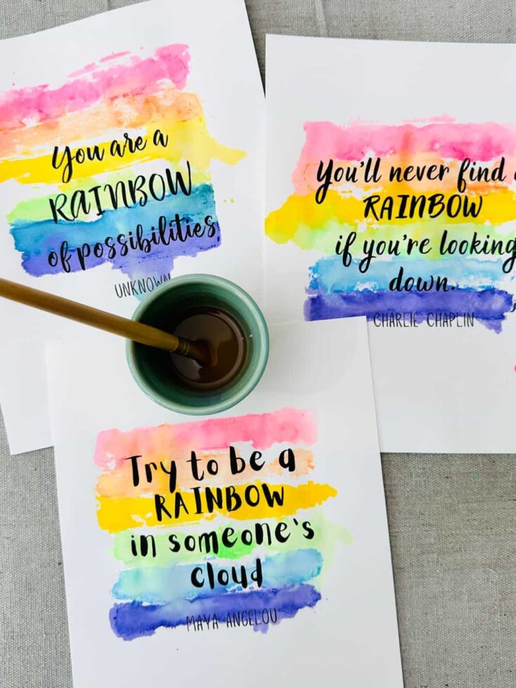 watercolor word art