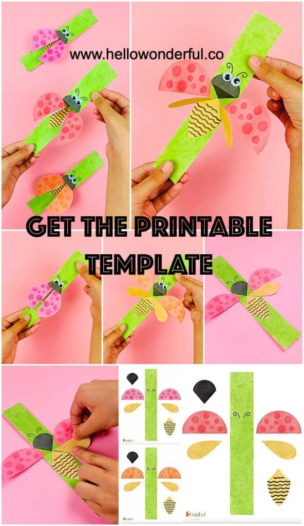 Paper Ladybug Craft With Printable Template