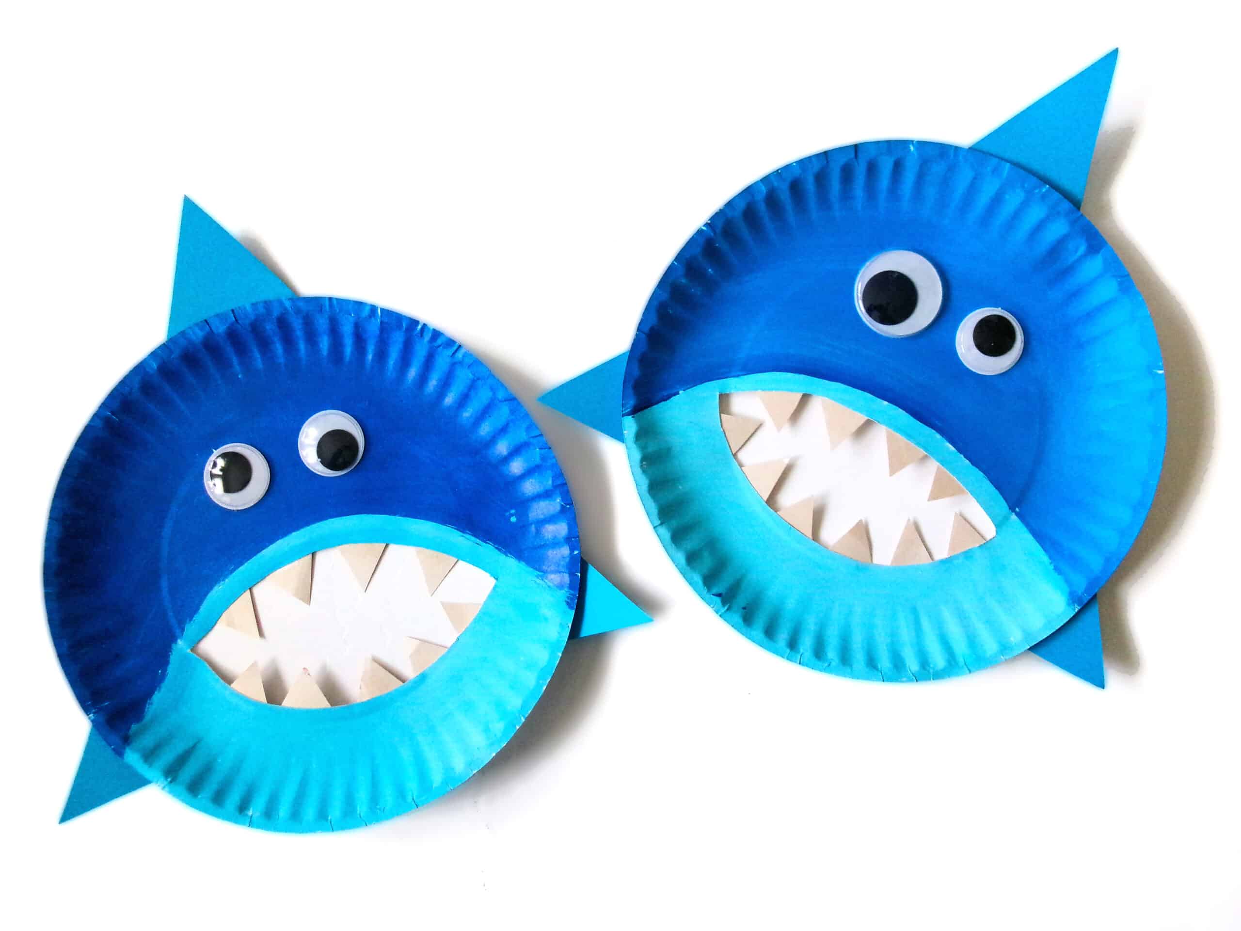  Paper Plate Shark Craft 