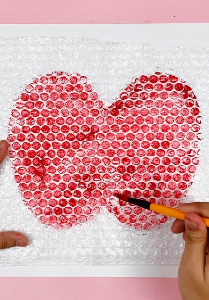 Cute As An Apple Bubble Wrap Painting