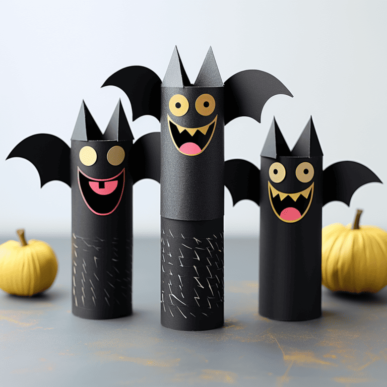 Cute Paper Tube Bats: A Fun and Easy Recycled Halloween Craft