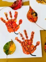 Fall Leaf Handprint Art for Kids