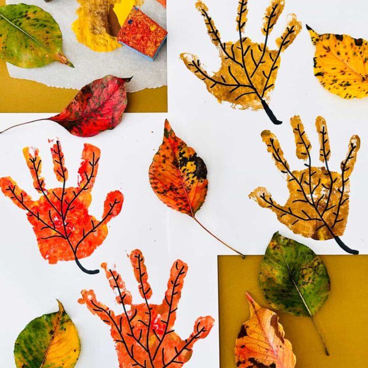 Fall Leaf Handprint Art For Kids   Leaf Handprint Art8 720x720 