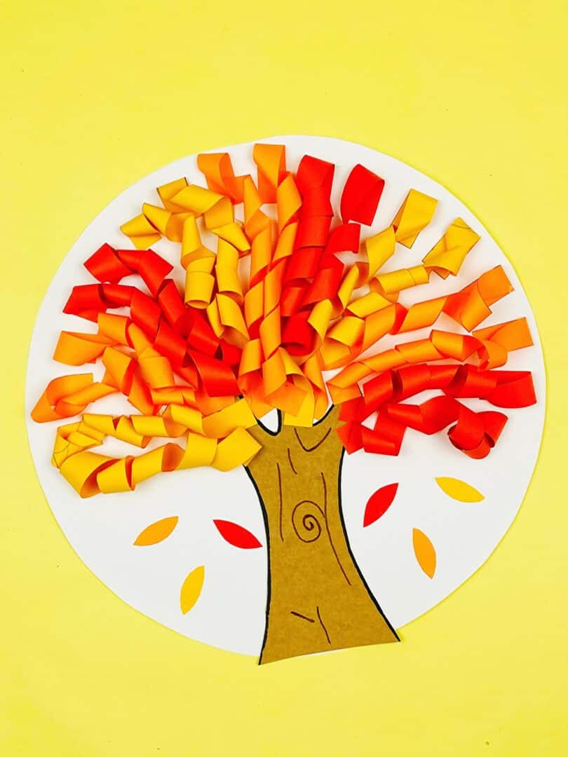 Create a Cute Fall Paper Tree Craft With Printable Template