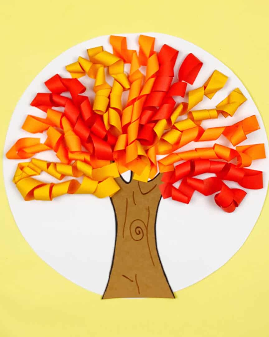 Create a Cute Fall Paper Tree Craft With Printable Template