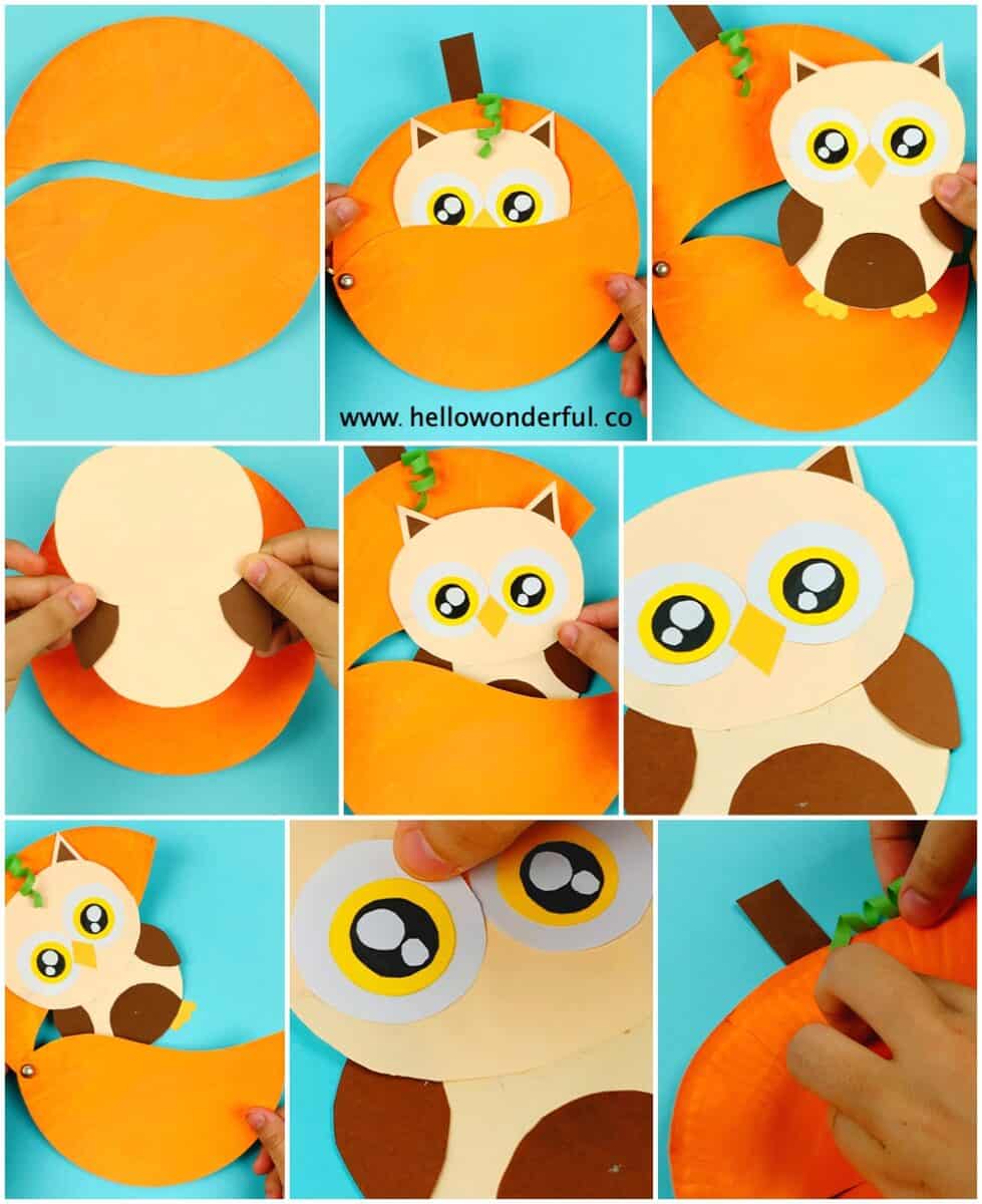 paper-plate-pumpkin-owl-craft-with-printable-template