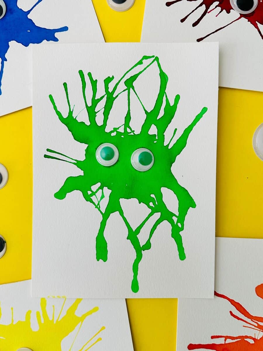 Colorful Watercolor Monsters: Fun Halloween Kids Art