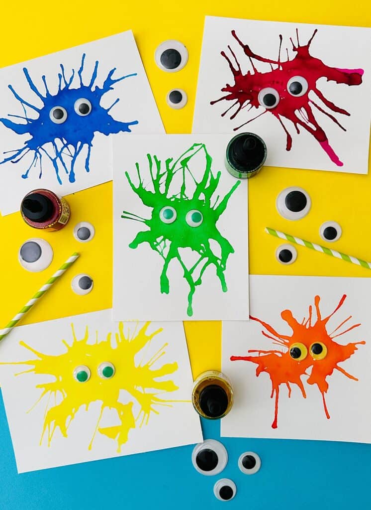 Colorful Watercolor Monsters: Fun Halloween Kids Art