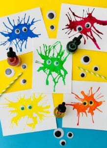 Colorful Watercolor Monsters: Fun Halloween Kids Art