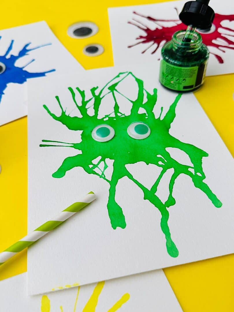 Colorful Watercolor Monsters: Fun Halloween Kids Art