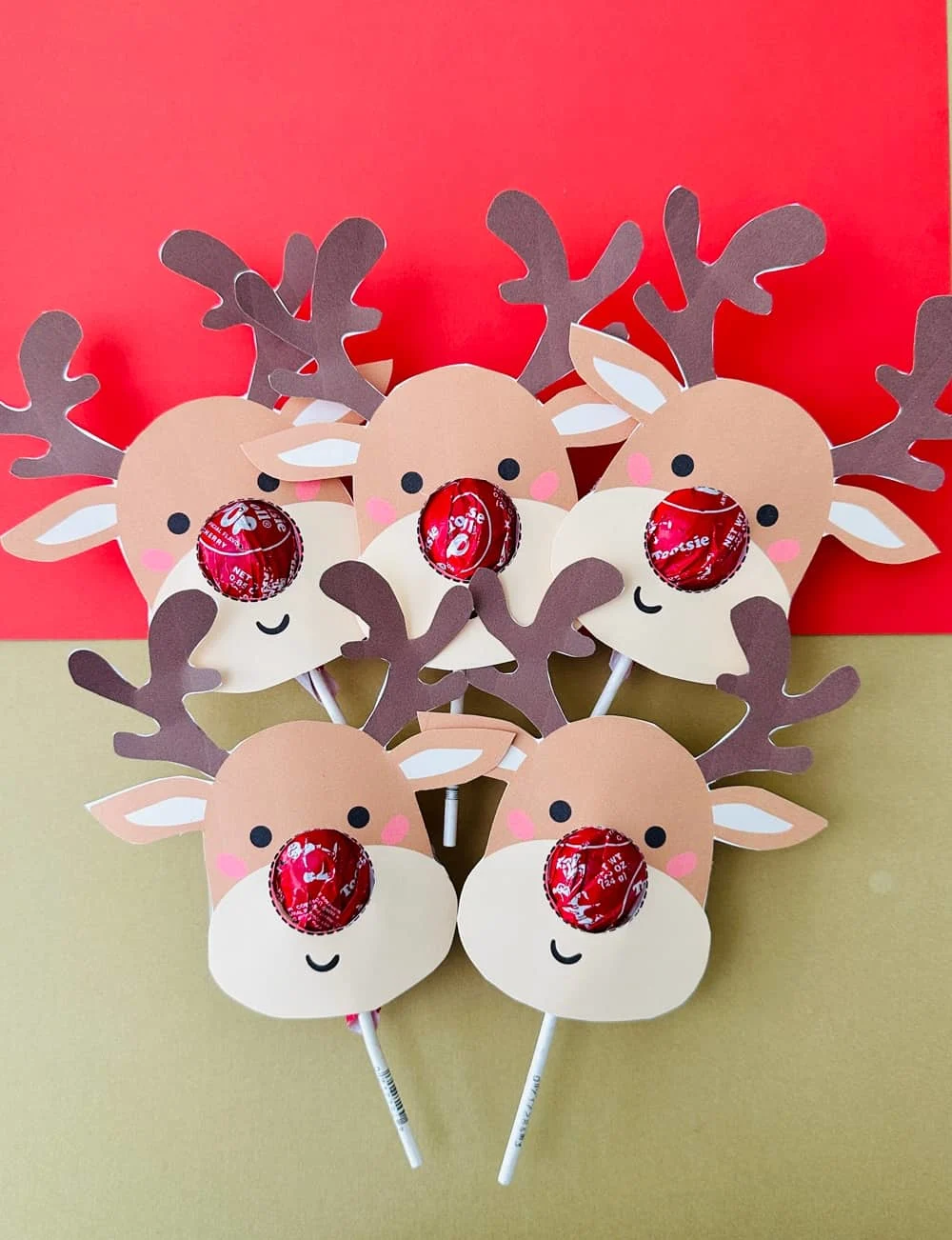 Rudolph Lollipops - Cute Christmas Treat With Printable Template