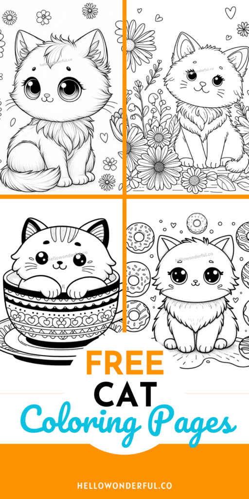 Free Cat Coloring Pages - With Printable Templates