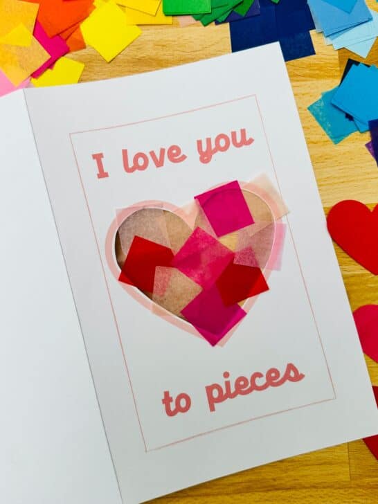 I Love You To Pieces Valentine Card - Printable Template