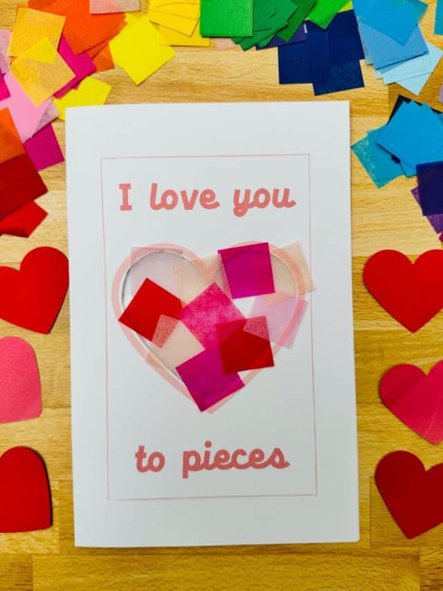 I Love You To Pieces Valentine Card - Printable Template