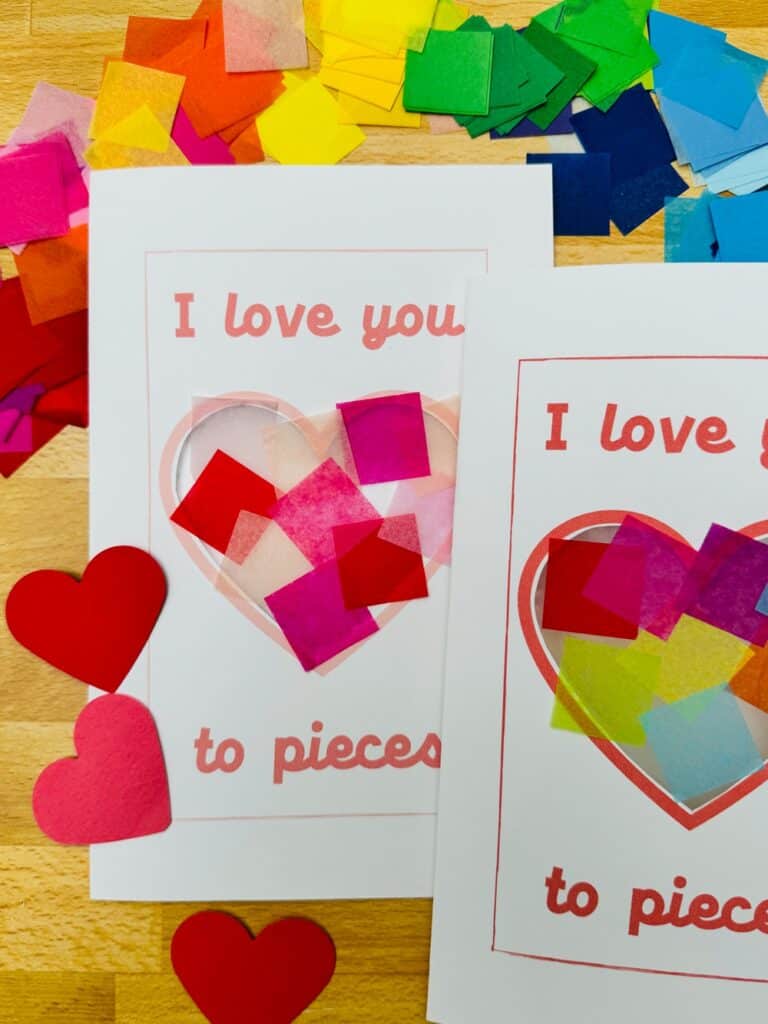 I Love You To Pieces Valentine Card - Printable Template